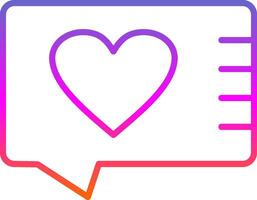 Give Heart Line Gradient Icon Design vector