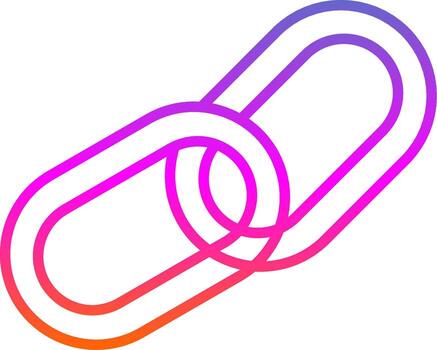 cadena línea degradado icono diseño vector