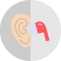 Earbud Flat Scale Icon Design vector