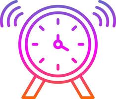 Clock Line Gradient Icon Design vector