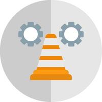 Traffic Cone Flat Scale Icon Design vector