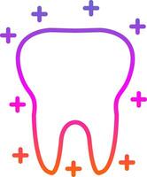 Tooth Line Gradient Icon Design vector