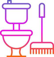 Toilet Line Gradient Icon Design vector