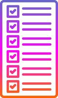 List Line Gradient Icon Design vector