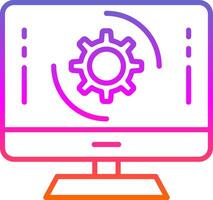 Software Line Gradient Icon Design vector