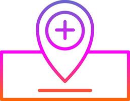 Location Line Gradient Icon Design vector