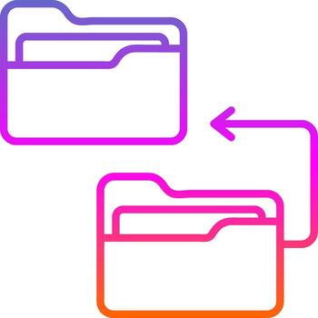 Backlog Line Gradient Icon Design vector