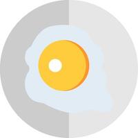 Fried Egg Flat Scale Icon Design vector