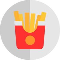 French Fries Flat Scale Icon Design vector