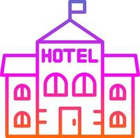 Hotel Line Gradient Icon Design vector