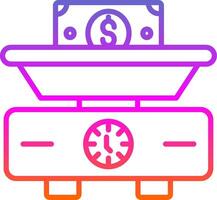 Weighing Scale Line Gradient Icon Design vector
