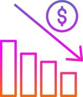 Losses Line Gradient Icon Design vector