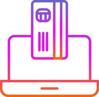 OnLine Circle Multi Circle Payment Line Gradient Icon Design vector