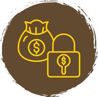 Secure Payment Line Gradient Icon Design vector