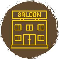 Saloon Line Gradient Icon Design vector