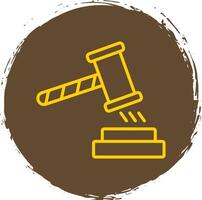 Gavel Line Gradient Icon Design vector