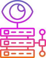 Data Visualization Line Gradient Icon Design vector