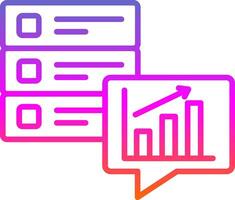 Data Analytics Line Gradient Icon Design vector