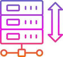 Expand Arrows Line Gradient Icon Design vector