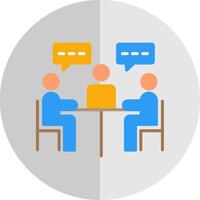 Meeting Flat Scale Icon Design vector