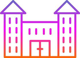 Victorian House Line Gradient Icon Design vector