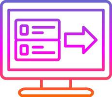 Data Transfer Line Gradient Icon Design vector