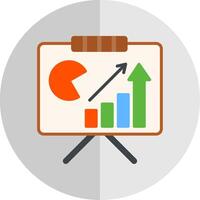 Bar Analytics Flat Scale Icon Design vector