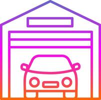 Garage Line Gradient Icon Design vector