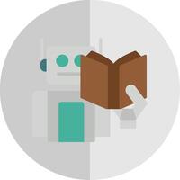 Robot Flat Scale Icon Design vector