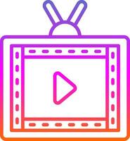 Live Stream Line Gradient Icon Design vector