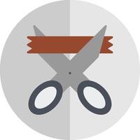 Scissors Flat Scale Icon Design vector