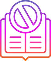 Rejected Line Gradient Icon Design vector