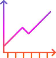 Chart Line Gradient Icon Design vector