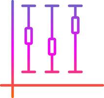 Box Plot Line Gradient Icon Design vector
