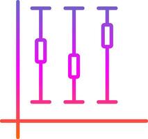 Box Plot Line Gradient Icon Design vector