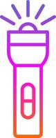 Flashlight Line Gradient Icon Design vector