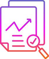 Data Quality Line Gradient Icon Design vector