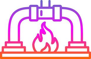 Gas PipeLine Circle Multi Circle Line Gradient Icon Design vector