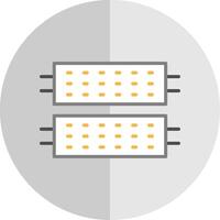 LED plano escala icono diseño vector