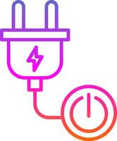 Power Button Line Gradient Icon Design vector