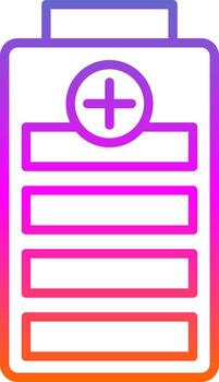 Battery Level Line Gradient Icon Design vector