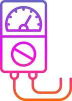 Voltage Indicator Line Gradient Icon Design vector