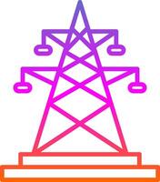 Electric Line Gradient Icon Design vector