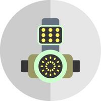 Head Light Flat Scale Icon Design vector