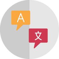 Languages Flat Scale Icon Design vector