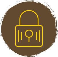 Padlock Line Gradient Icon Design vector