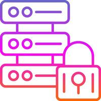 Secure Data Line Gradient Icon Design vector