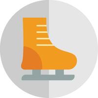 Ice Skating Flat Scale Icon Design vector