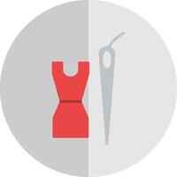 Dressmaking Flat Scale Icon Design vector
