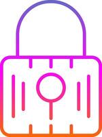 Locked Line Gradient Icon Design vector